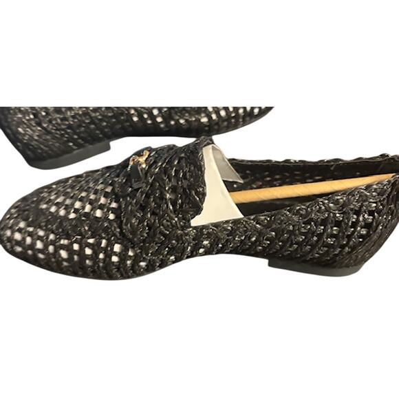 NIB Aerosoles Women's Hour Raffia Wicker Black Loafer, Size 5 - Picture 7 of 11